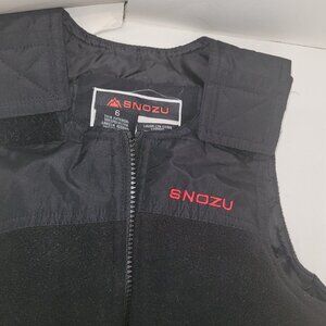 SNOZU Kid's Snow Bibs Snowsuit Overalls Unisex Size 6 Black Ski Snow Boarding